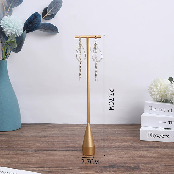 Jewelry Display Plate Geometric Wood Velvet Splicing Highend Storage Props