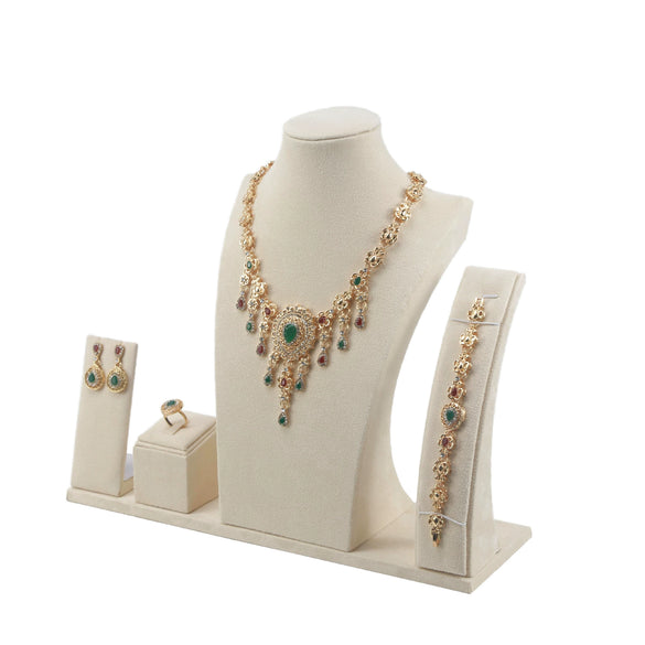 Jewelry Display Props Flannel Suit Style Metal Jewelry Rack