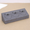 Jewelry Display Props Microfiber Alloy Rectangular Splicing Highend Ring Earring Pendant Frame