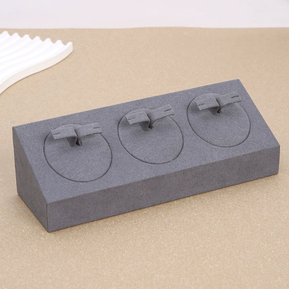 Jewelry Display Props Microfiber Alloy Rectangular Splicing Highend Ring Earring Pendant Frame