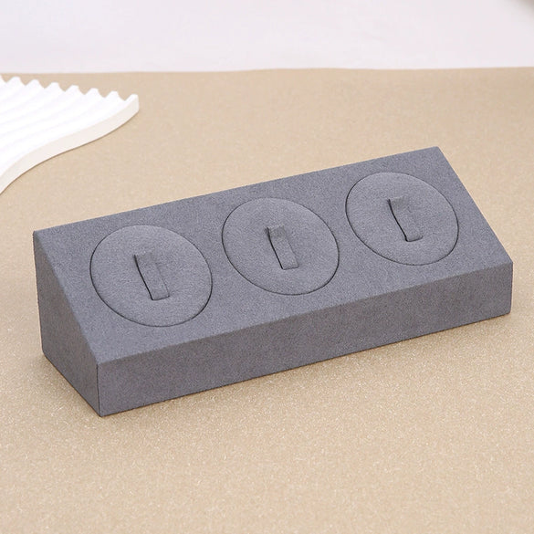 Jewelry Display Props Microfiber Alloy Rectangular Splicing Highend Ring Earring Pendant Frame