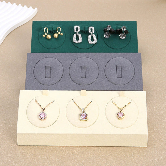 Jewelry Display Props Microfiber Alloy Rectangular Splicing Highend Ring Earring Pendant Frame