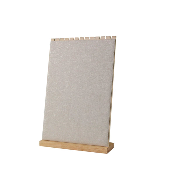 Jewelry Display Shelf Necklace Bracelet Storage Detachable Hanger Display Board Splicing Linen Solid Wood Rectangle Display Props