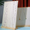 Jewelry Display Shelf Necklace Bracelet Storage Detachable Hanger Display Board Splicing Linen Solid Wood Rectangle Display Props