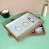 Jewelry Display Tray Rosewood Wood Flannel