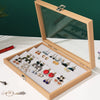 Jewelry Display Tray Rosewood Wood Flannel