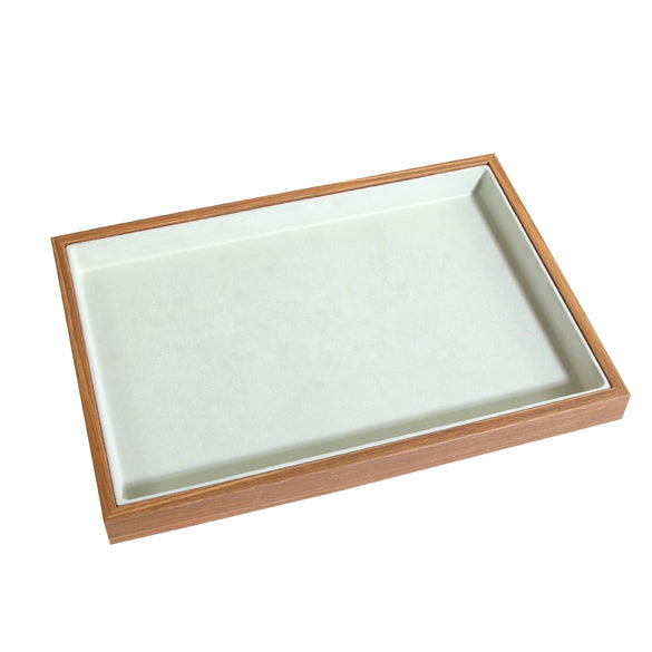 Jewelry Display Tray Rosewood Wood Flannel