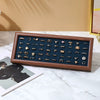 Jewelry Display Tray Wood Splicing Geometric Style Walnut Color Flannel