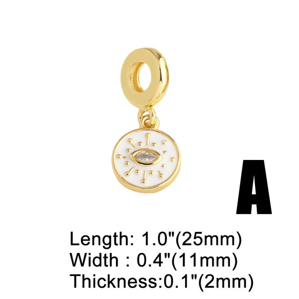 Jewelry Diy Accessories Copper Heart Giraffe Pendant Hand Bracelet Geometric Pattern Electroplated