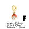 Jewelry Diy Accessories Copper Heart Giraffe Pendant Hand Bracelet Geometric Pattern Electroplated