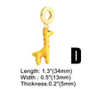 Jewelry Diy Accessories Copper Heart Giraffe Pendant Hand Bracelet Geometric Pattern Electroplated