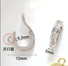 Jewelry Diy Accessories Copper Zirconium Pearl Necklace Buckle Bracelet Pendant Buckle With Geometric Style Electroplating