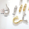 Jewelry Diy Accessories Copper Zirconium Pearl Necklace Buckle Bracelet Pendant Buckle With Geometric Style Electroplating