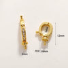 Jewelry Diy Accessories Copper Zirconium Pearl Necklace Buckle Bracelet Pendant Buckle With Geometric Style Electroplating