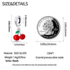 Jewelry Diy Bracelet 925 Sterling Silver Cherry Beaded Charm Epoxy Design