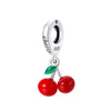 Jewelry Diy Bracelet 925 Sterling Silver Cherry Beaded Charm Epoxy Design