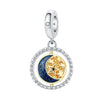 Jewelry Diy Pendant Accessories For Women Copper Silver Plated With Star Moon Sun Charm And Dripping Oil Design