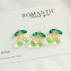 Jewelry Diy Pendant Mobile Phone Rope Pendant Accessories Cherry Shape Plastic Resin Electroplated