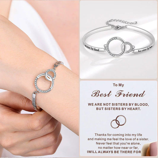 Jewelry Doublering Engraving Zircon Copper Geometric Electroplated Bracelet For Women