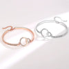 Jewelry Doublering Engraving Zircon Copper Geometric Electroplated Bracelet For Women