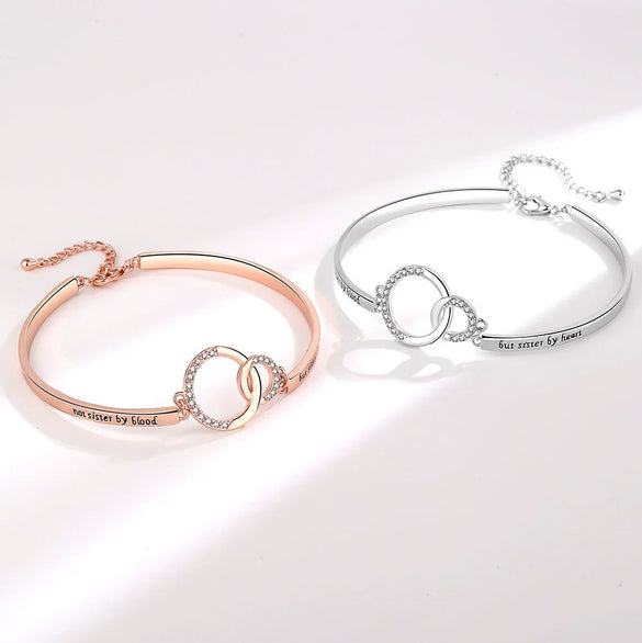 Jewelry Doublering Engraving Zircon Copper Geometric Electroplated Bracelet For Women