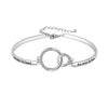 Jewelry Doublering Engraving Zircon Copper Geometric Electroplated Bracelet For Women