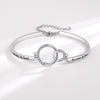 Jewelry Doublering Engraving Zircon Copper Geometric Electroplated Bracelet For Women