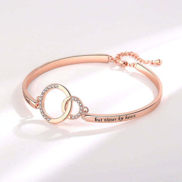 Jewelry Doublering Engraving Zircon Copper Geometric Electroplated Bracelet For Women