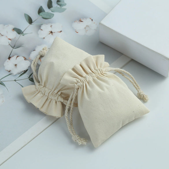 Jewelry Drawstring Storage Bag Cotton And Linen Cloth
