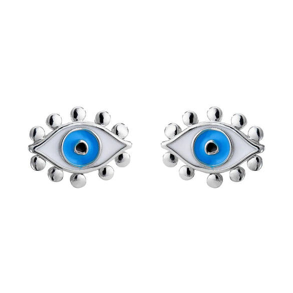 Hecheng Ornament Dripping Oil Eye Stud Earrings European And American Style Personalized Women's Stud Earrings Ornament Accessories