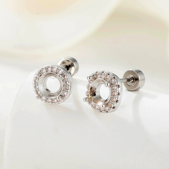 Jewelry Ear Nail Accessories Stainless Steel Polish Titanium Steel Drilling Position Pin Screw Screw Rod