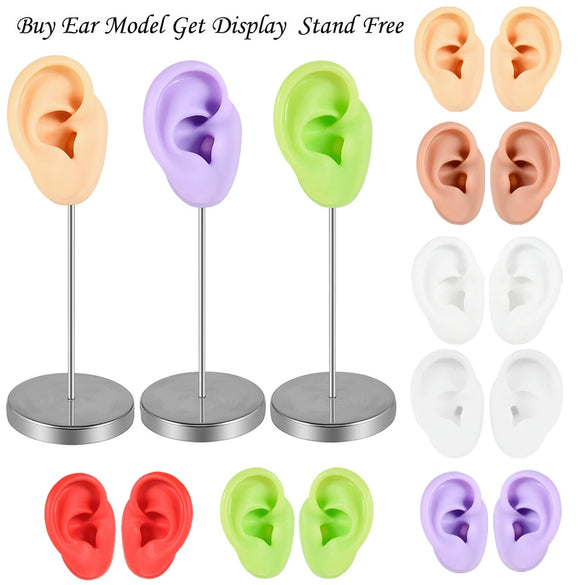 Jewelry Ear Silicone Display Model Metal Bracket Earrings With Personality Geometric Style