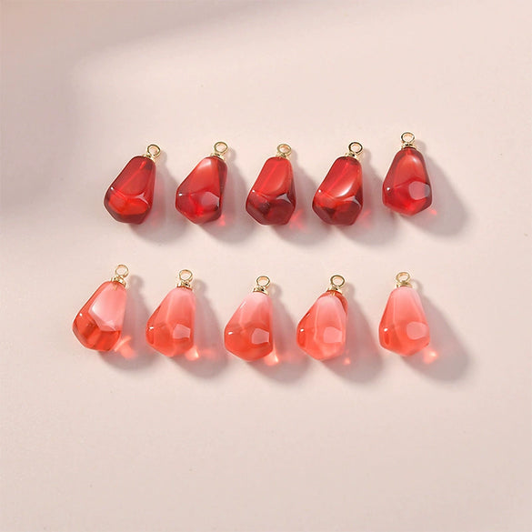 Jewelry Earrings Accessories Fruit Pomegranate Seed Resin And Plastic Dripping Glue Handmade Pendant