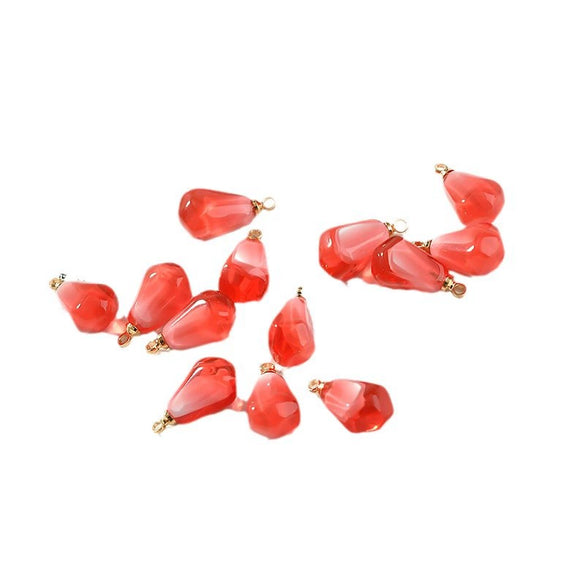 Jewelry Earrings Accessories Fruit Pomegranate Seed Resin And Plastic Dripping Glue Handmade Pendant