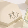 Jewelry Earrings Alloy Silver Vintage Creative Simple Pointed Cone Long Chain Electroplated