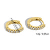 Jewelry Earrings Copper Geometric Circle Micro Inlay Single Row Zircon Electroplating For Women