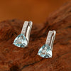 Jewelry Earrings Copper Geometric Electroplated Water Droplets Zircon Topaz