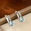 Jewelry Earrings Copper Geometric Electroplated Water Droplets Zircon Topaz