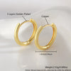 Jewelry Earrings Copper Goldplated Geometric Simple Electroplated