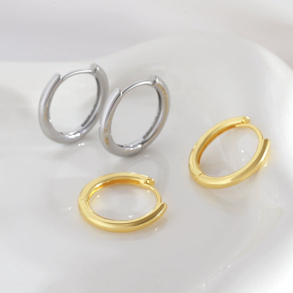 Jewelry Earrings Copper Goldplated Geometric Simple Electroplated