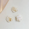 Jewelry Earrings Hair Accessories Resin Handmade With Gold Foil Inlaid Sweet Fresh Fairy Flower Pattern