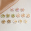 Jewelry Earrings Hair Accessories Resin Handmade With Gold Foil Inlaid Sweet Fresh Fairy Flower Pattern