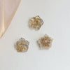 Jewelry Earrings Hair Accessories Resin Handmade With Gold Foil Inlaid Sweet Fresh Fairy Flower Pattern