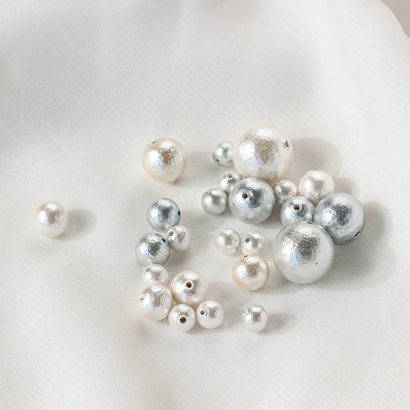 Jewelry Earrings Material Accessories Handmade Loose Beads Pure Cotton Pearl
