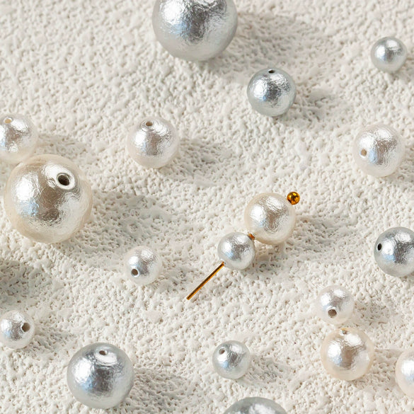 Jewelry Earrings Material Accessories Handmade Loose Beads Pure Cotton Pearl