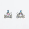 Jewelry Earrings Set Fairy Tale Cartoon Cute Crystal Shoes Style Zircon Copper