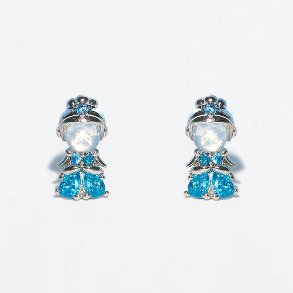 Jewelry Earrings Set Fairy Tale Cartoon Cute Crystal Shoes Style Zircon Copper