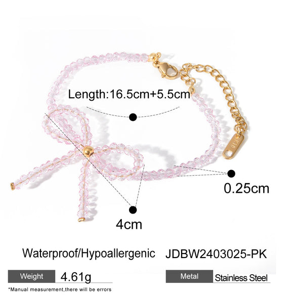 Jewelry Earrings Stainless Steel Bow Pearl Electroplated Light Luxury Women