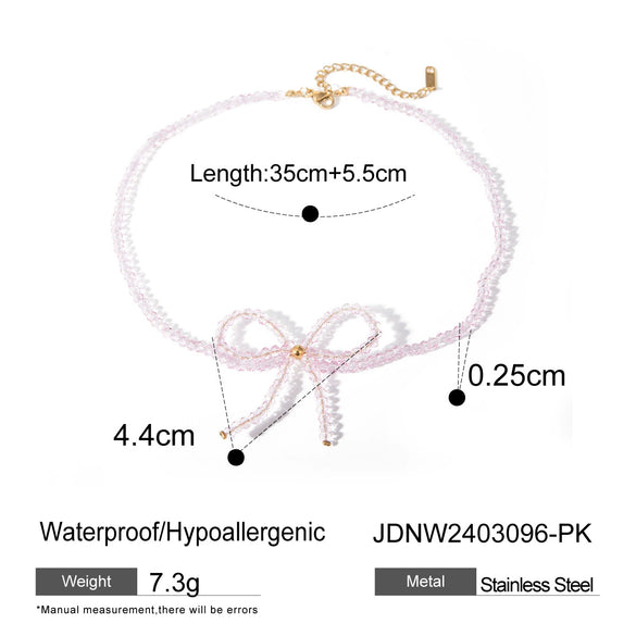Jewelry Earrings Stainless Steel Bow Pearl Electroplated Light Luxury Women