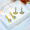 Jewelry Earrings Titanium Steel Geometric Devil's Eye Electroplating Creative Retro Fashion